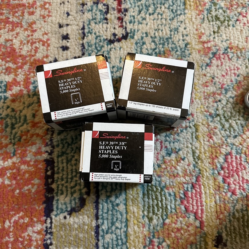 Staples 70-Sheet Capacity 5000/Box Swingline S.F. 39 Heavy-Duty 3/8"  Lot